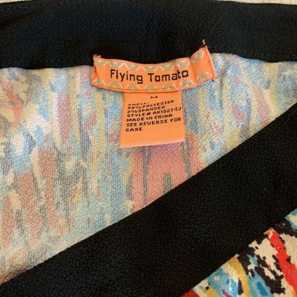 Flying Tomato maxi skirt with dramatic front slits and floral design Size M - Picture 8 of 9